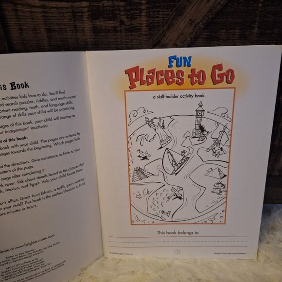 Vintage Activity Book Fun Places To Go Kid Child Puzzles Maze Connect The Dots - Picture 2 of 13